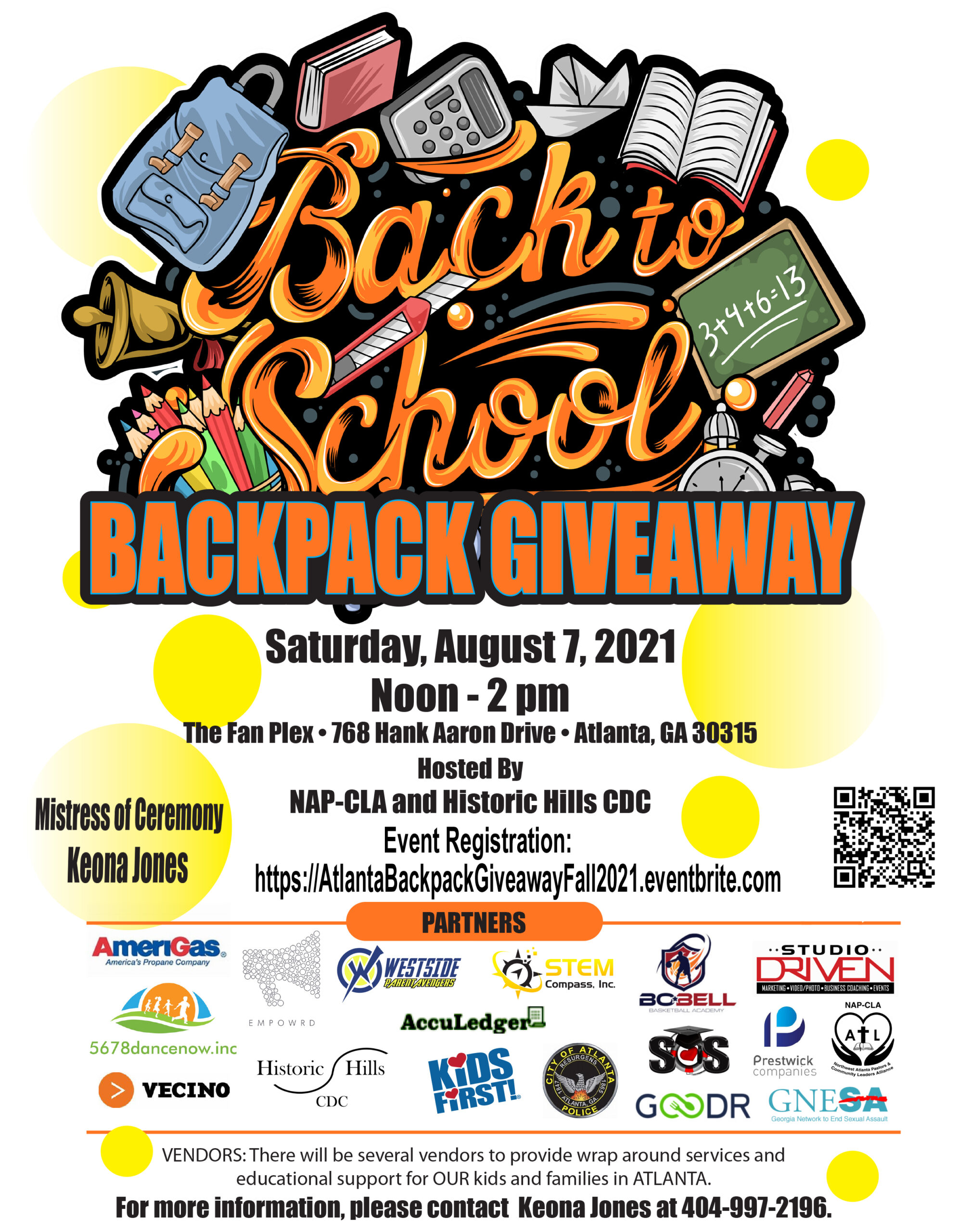 Backpack Giveaway Flyer Template